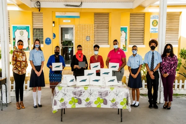CFAL Partners with St. Andrew's Prefects to Donate Tablets to Columbus Primary